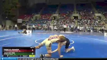 138 lbs Semis & 1st Wb (8 Team) - Marcus Johnson, E1-West Fargo Sheyenne vs Sawyer Frie, E3-Fargo Davies