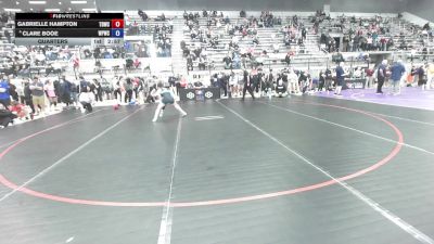 53 kg Quarters - Gabrielle Hampton, Tiger Den Wrestling Club vs Clare Booe, West Point Wrestling Club