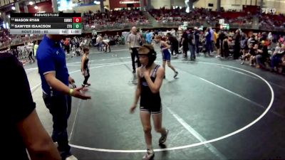 80 lbs Champ. Round 1 - Mason Ryan, Kearney MatCats Wrestling Club vs Sawyer Isaacson, 2TG