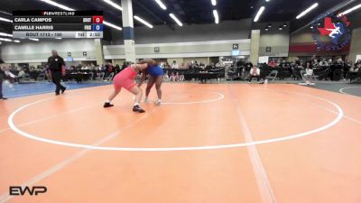 190 lbs Round Of 16 - Carla Campos, Southern Style Wrestling Club vs Camille Harris, Frisco Memorial High School Wrestling