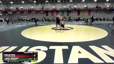 174 lbs Cons. Round 2 - Collin Ruiz, Carthage College vs Corey Bradley, Elmhurst University