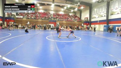 74 lbs Rr Rnd 2 - Kenzie Lemings, Eufaula Ironheads Wrestling Club vs Adaline Bowman, Dark Cloud Wrestling Club