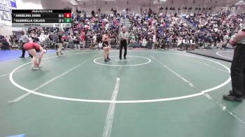 Girls 155 lbs Semifinal - Gabriella Celaya, Saint Francis&nbsp;Girls vs Angelina Jiang, Gunn&nbsp;Girls