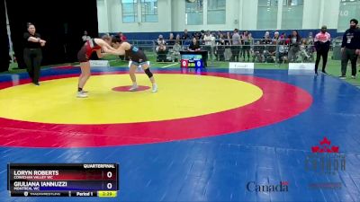 65kg Quarterfinal - Loryn Roberts, Cowichan Valley WC vs Giuliana Iannuzzi, Montreal WC