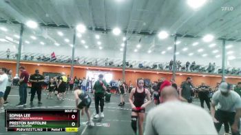 108 lbs Round 3 - Preston Bartolini, Carolina Reapers vs Sophia Lee, Seymour Youth Wrestling