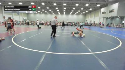 65 lbs Rr Rnd 1 - Gavin Bell, All American Wrestling Club Blue - EL vs Beckham Gerber, Yorktown Wrestling Club - EL