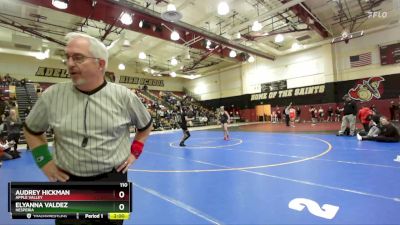 110 lbs Round 2 - Audrey Hickman, Apple Valley vs Elyanna Valdez, Hesperia