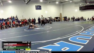 157 lbs Cons. Round 3 - Zaren Anderson, Carthage College vs Manny Wallace, Elmhurst University