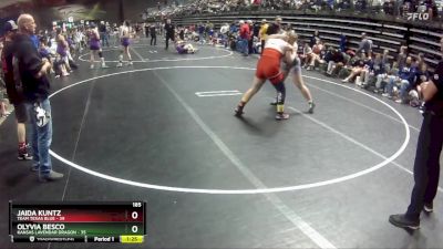 185 lbs Semis & 1st Wrestleback (8 Team) - Jaida Kuntz, Team Texas Blue vs Olyvia Besco, Kansas Lavendar Dragon