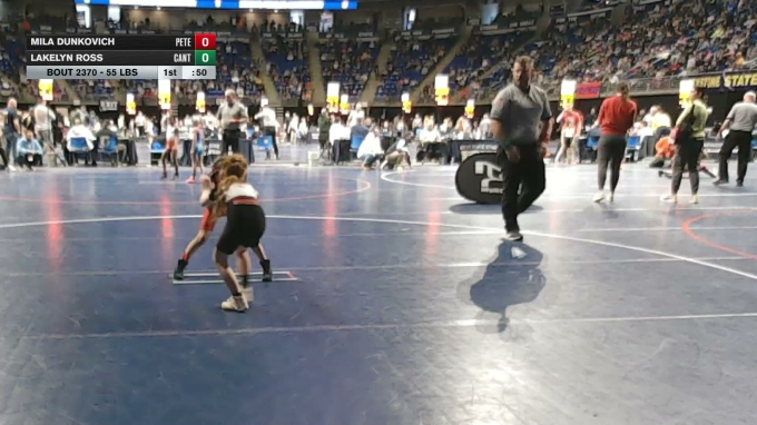 55 lbs Consy 2 - Mila Dunkovich, Peters Township vs Lakelyn Ross, Canton