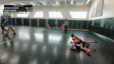 77-85 lbs Cons. Round 1 - Bailey Garner, Dean Morgan vs Brynlee Johnson, Worland Middle School