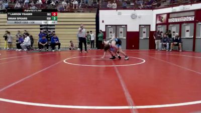 106 lbs Cons. Round 2 - Landon Yeager, Franklin Wrestling Club vs Brian Spears, Red Cobra WA