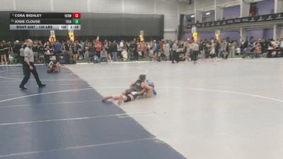 130 lbs Champ. Rd Of 16 - Cora Bighley, Victory School Of Wrestling vs Josie Clouse, Team Kansas