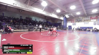 120 lbs Cons. Round 1 - Erick Garcia, Artesia vs Sebastian Cordova, Santa Ana