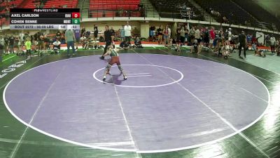 56-59 lbs Champ. Round 2 - Axel Carlson, Idaho vs Cohen Senne, Montana