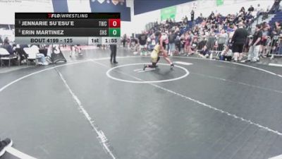 125 lbs Round 2 - JennaRie Su`esu`e, Threshold Wrestling Club vs Erin Martinez, Santiago High School