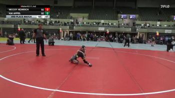 60 lbs 3rd Place Match - Kai Appel, Dakota Boyz Wrestling Club vs McCoy Heinrich, American Outlaws Wrestling