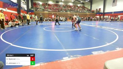 215-285 lbs Rr Rnd 1 - ASyiah Spencer, Mcalester High School vs Zane Johnson, Metro Christian Academy