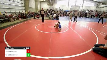 49 lbs Semifinal - Sawyer Simpson, Salina Wrestling Club vs Walker Gibbons, Skiatook Youth Wrestling 2022-23