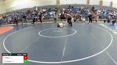 12U Boys - 67 lbs Champ. Round 1 - Thomas Wales, Michigan vs Gavin Cooper, Contenders Wrestling Academy