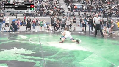 84 lbs Cons. Quarters - Odin Rogers, Chewelah Mat Cats Wrestling vs Adam Wallace, Team Real Life Wrestling