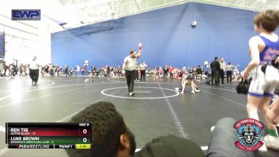 60 lbs Placement (4 Team) - Ren Tse, Slyfox Black vs Luke Brown, OpenMats Wrestling Club