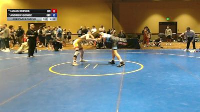 132 lbs 3rd Place Match - Lucas Reeves, Steel Valley Renegades vs Andrew Gomez, Grit Mat Club