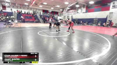 285 lbs Cons. Round 2 - Manny Quinteo, Shadow Hills vs Ethan Aguirre Y Fierro, Imperial High School