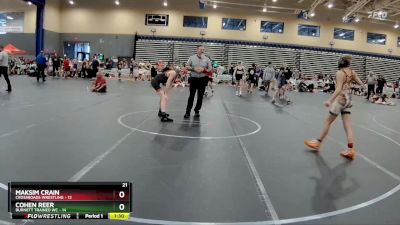 92 lbs Round 5 (8 Team) - Cohen Reer, Burnett Trained WC vs Maksim Crain, Crossroads Wrestling