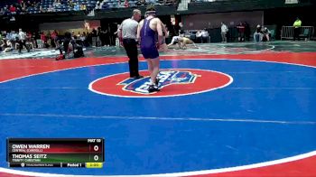 4A-144 lbs Champ. Round 1 - Owen Warren, Central (Carroll) vs Thomas Seitz, Trinity Christian