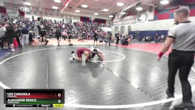 144 lbs Cons. Round 3 - Leo Canchola, Calexico vs Alexander Resico, Grossmont