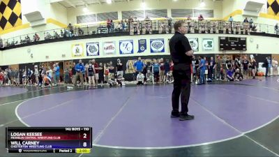 110 lbs Cons. Round 4 - Logan Keesee, Franklin Central Wrestling Club vs Will Carney, Chesterton Wrestling Club