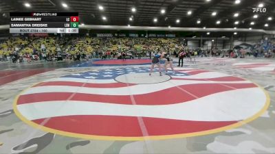 160 lbs Quarterfinal - Samantha Dreiske, Lemmon vs Lainee Gebhart, Lemmon Cowboys/Cowgirls