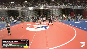 53 lbs Champ. Round 2 - Layton West, Green River Grapplers Wrestling vs Brantley Van Vleet, Riverton USA Wrestling