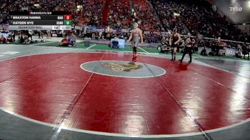 6A 157 lbs Quarterfinal - Hayden Nye, Rocky Mountain vs Braxton Hanna, Madison