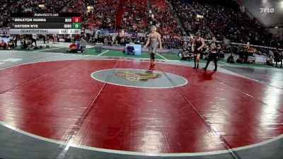 6A 157 lbs Quarterfinal - Hayden Nye, Rocky Mountain vs Braxton Hanna, Madison