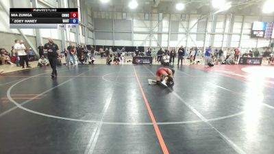 50 kg Cons. Sub-quarters - Mia Zuniga, Colorado Mesa Wrestling Club vs Zoey Haney, Warrior RTC