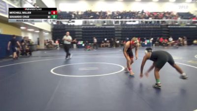 141 lbs Cons. Round 3 - Eduardo Cruz, Moorpark College vs Mitchell Miller, Lassen College