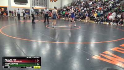 138-147 lbs Round 2 - Adalay Fry, Cedar Rapids Washington vs Hannah Pfab, Xavier