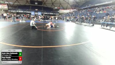 138 lbs Semis - Amir Abu Hallawah, UP Outlaw WC vs Paul Smith, Yakima Valley Wrestling