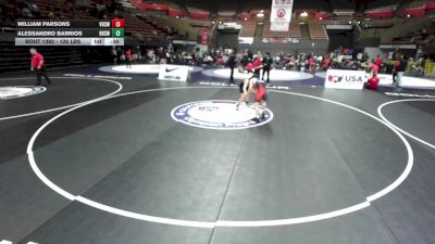 126 lbs Cons. Rd Of 16 - William Parsons, Vacaville High School Wrestling vs Alessandro Barrios, Redwood High School Wrestling