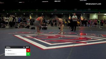 285 lbs Consi Of 8 #2 - Nelson Toro, FL vs John Domencic, NC