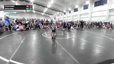 50 lbs Round Robin 2 - Lylah Koehl, Ohio Skibidi Rizzlers - Pink vs Sofia Husk, Pheonix Wrestling-Girls