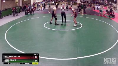 126 lbs Quarterfinal - Aden Adams, Eureka vs Mitchell Miller, Tonopah