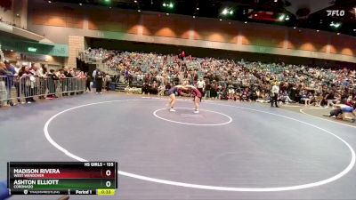 135 lbs Cons. Round 7 - Ashton Elliott, Coronado vs Madison Rivera, West Wendover