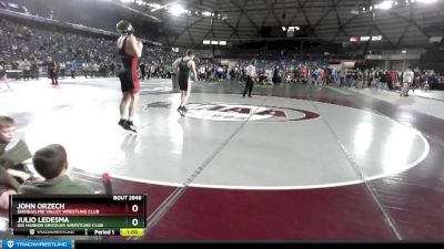 187 lbs Round 3 - Julio Ledesma, Gig Harbor Grizzlies Wrestling Club vs John Orzech, Snoqualmie Valley Wrestling Club