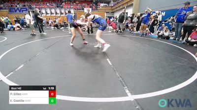 110 lbs Semifinal - Paisley Gilles, Harrah Little League Wrestling vs Ella Costilla, Harrah Little League Wrestling