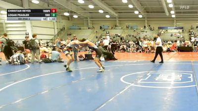 145 lbs Rr Rnd 2 - Christian Reyes, Triumph Blue - HSB vs Logan Peagler, TDWC Maniacs Grey - HSB