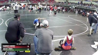 85 lbs Champ. Round 2 - Brody Sinks, Pride Wrestling Club vs Garrett Kinsey, Aurora Wrestling Club