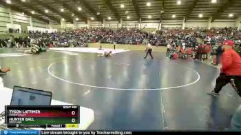 132 lbs Quarterfinal - Tyson Lattimer, Marsh Valley vs Hunter Ball, Westlake